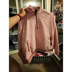 Zelos NWT 1/2 Zip Light Pink Fleece Ribbed Hem Pullover Size XL CR3